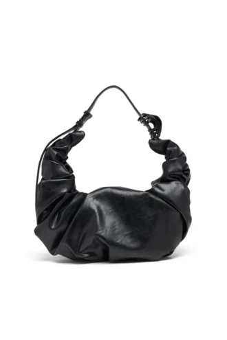 grab-d hobo l Grab-D L-Geantă hobo mare, șifonată, din PU lucios