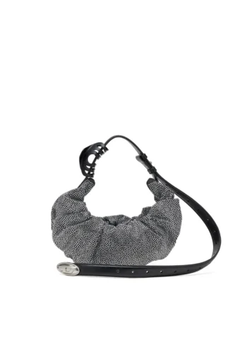 grab-d hobo s Grab-D S-Small geantă hobo strânsă din denim cristal