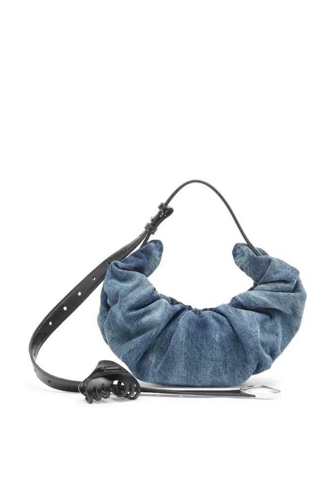 grab-d hobo s Grab-D-Small geantă hobo strânsă din denim tratat grab-d hobo s Grab-D-Small geantă hobo strânsă din denim tratat