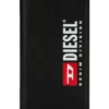 Husă Diesel 2-în-1 pentru iPhone XS și iPhone X Husă din piele neagră cu logo imprimat și în relief, iPhone XS și X