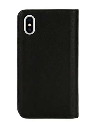 Husă Diesel 2-în-1 pentru iPhone XS și iPhone X Husă din piele neagră cu logo imprimat și în relief, iPhone XS și X