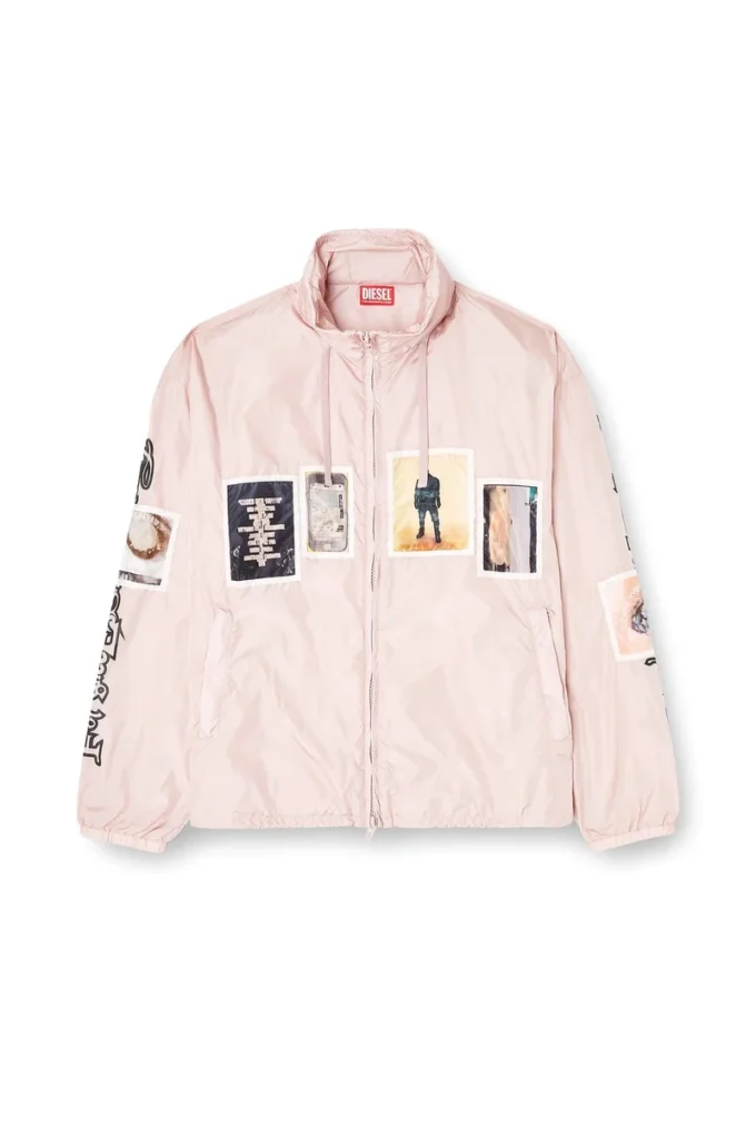 j-claus-a-gsbr Jachetă windbreaker cu patch-uri grafice j-claus-a-gsbr Jachetă windbreaker cu patch-uri grafice