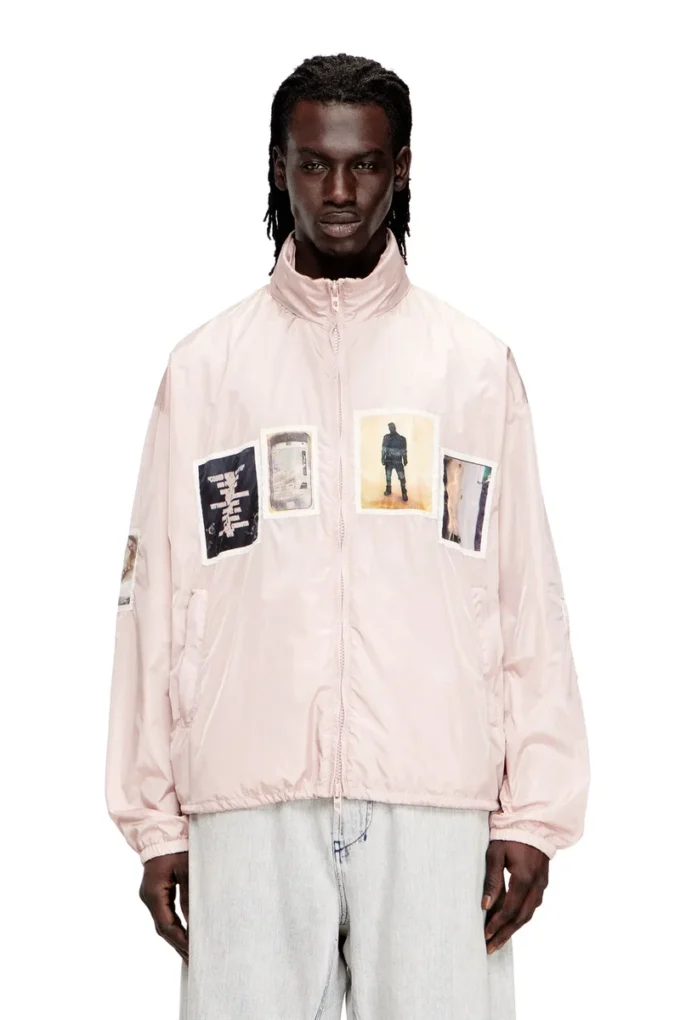 j-claus-a-gsbr Jachetă windbreaker cu patch-uri grafice j-claus-a-gsbr Jachetă windbreaker cu patch-uri grafice