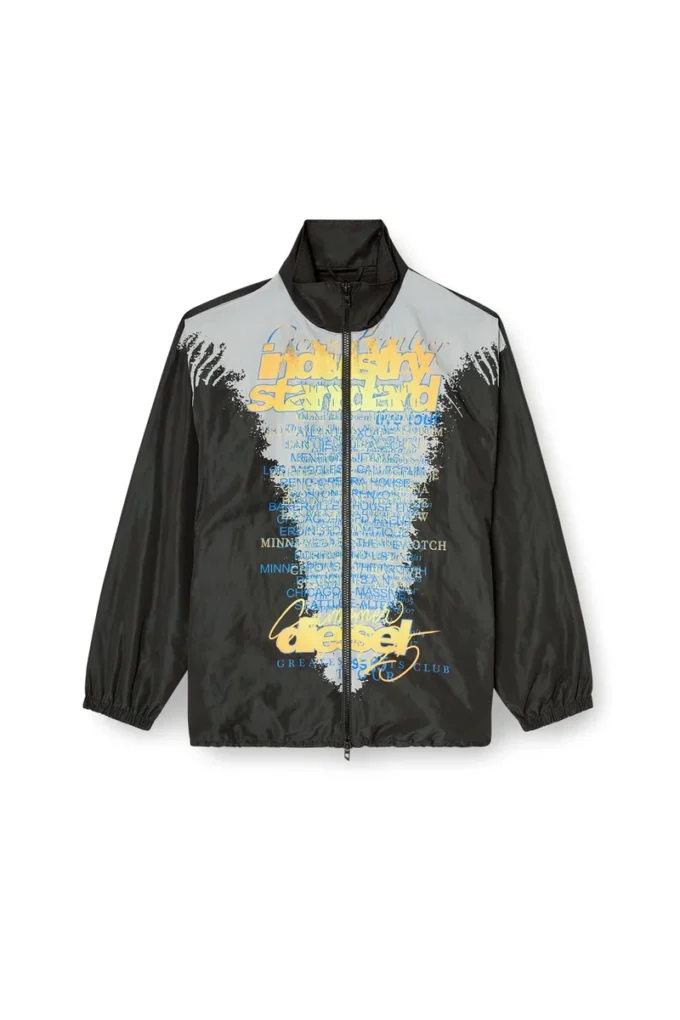 j-erik Jachetă din tricou tehnic cu imprimeu cu versuri j-erik Jachetă din tricou tehnic cu imprimeu cu versuri