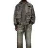 j-kepes-dlbz Jachetă bomber căptușită din satin imprimat j-kepes-dlbz Jachetă bomber căptușită din satin imprimat