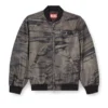 j-kepes-dlbz Jachetă bomber căptușită din satin imprimat j-kepes-dlbz Jachetă bomber căptușită din satin imprimat