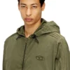 j-stitch Jachetă cu glugă și fermoar din poplin de bumbac j-stitch Jachetă cu glugă și fermoar din poplin de bumbac