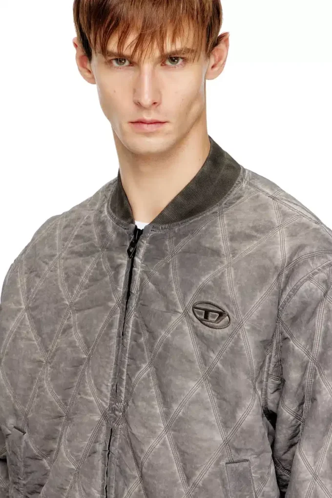 j-type-treat Jachetă bomber căptușită, matlasată în model argyle j-type-treat Jachetă bomber căptușită, matlasată în model argyle