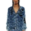 k-boboli Cardigan cu guler în V, indigo, efect distrus k-boboli Cardigan cu guler în V, indigo, efect distrus