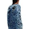 k-boboli Cardigan cu guler în V, indigo, efect distrus k-boboli Cardigan cu guler în V, indigo, efect distrus