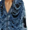 k-boboli Cardigan cu guler în V, indigo, efect distrus k-boboli Cardigan cu guler în V, indigo, efect distrus