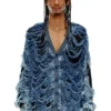 k-boboli Cardigan cu guler în V, indigo, efect distrus k-boboli Cardigan cu guler în V, indigo, efect distrus