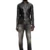 k-dargy-d Cardigan cu fermoar din fire denim cu efect lucios k-dargy-d Cardigan cu fermoar din fire denim cu efect lucios