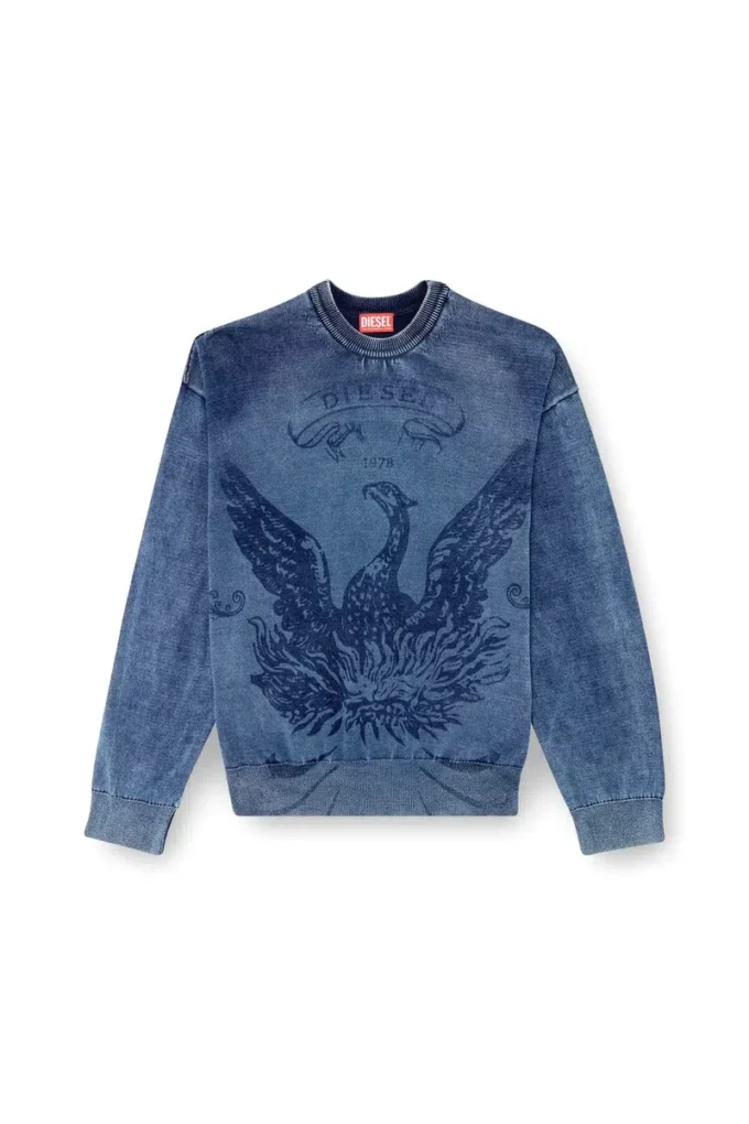 k-fenicol Pulover indigo cu logo Phoenix k-fenicol Pulover indigo cu logo Phoenix