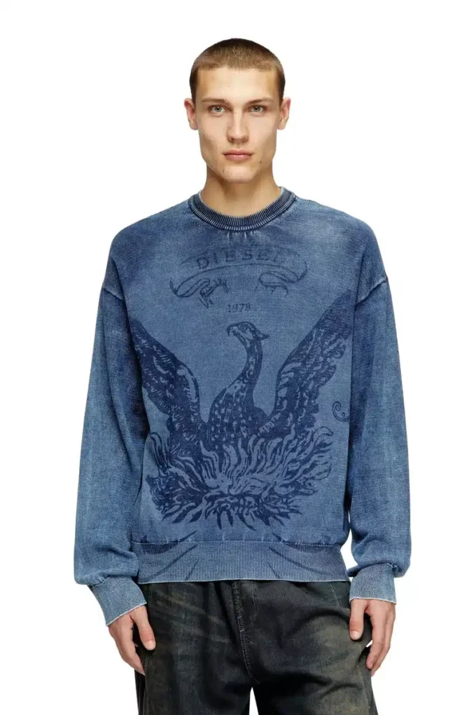 k-fenicol Pulover indigo cu logo Phoenix k-fenicol Pulover indigo cu logo Phoenix