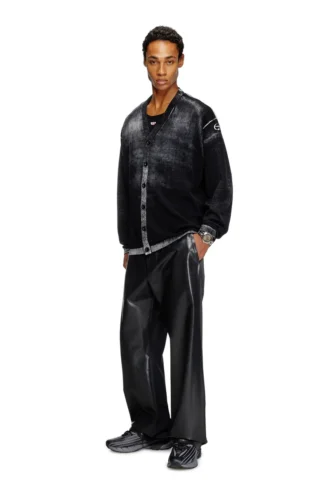 k-larence-cardigan-b Cardigan din bumbac cu imprimeu inversat