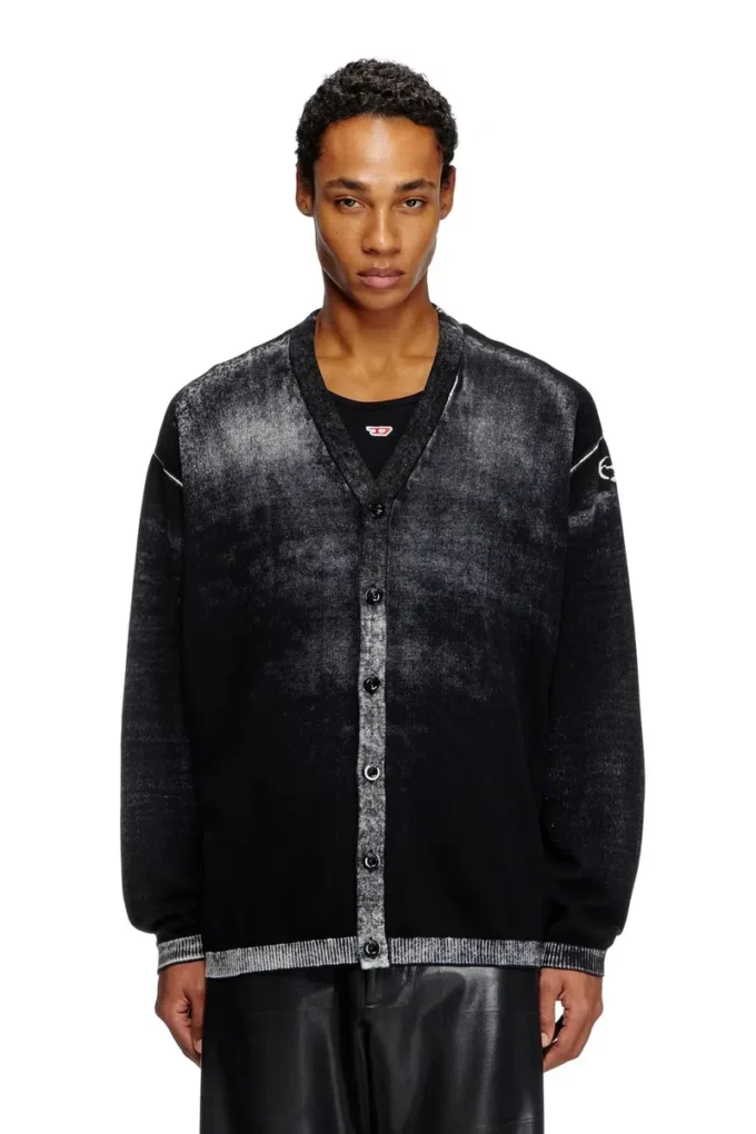 k-larence-cardigan-b Cardigan din bumbac cu imprimeu inversat