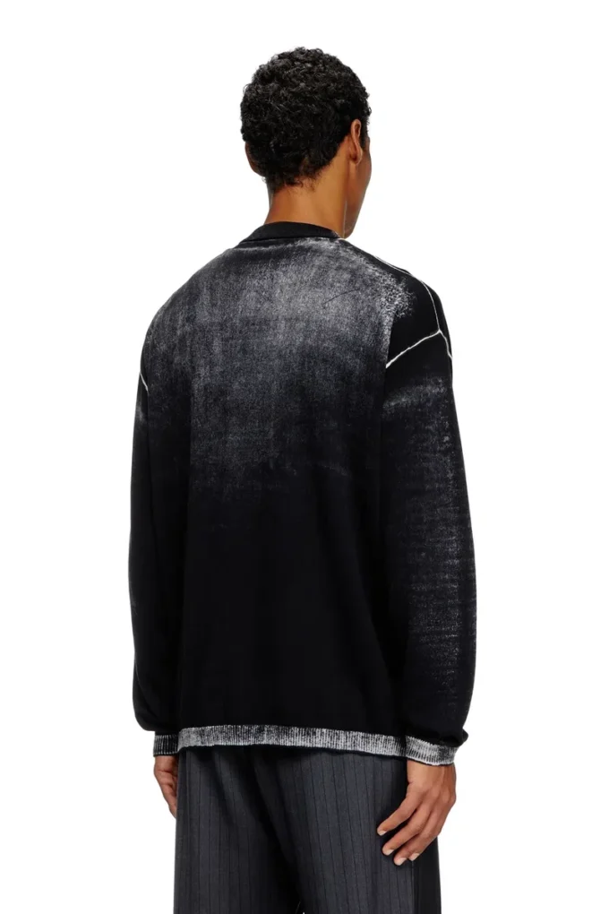 k-larence-cardigan-b Cardigan din bumbac cu imprimeu inversat