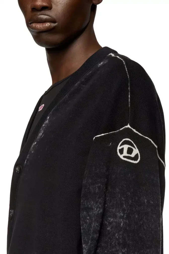 k-larence-cardigan-b Cardigan din bumbac cu imprimeu inversat
