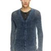 k-redram Cardigan tricotat din plasă din fire denim k-redram Cardigan tricotat din plasă din fire denim