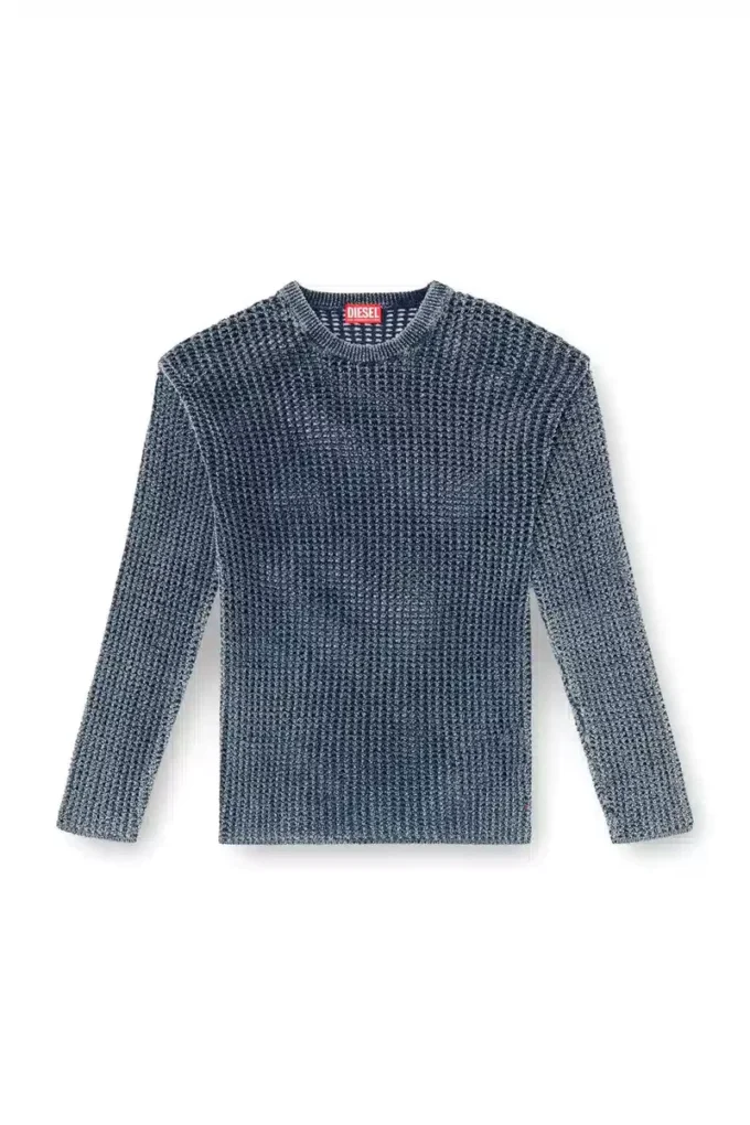 k-redros Pulover din tricotaj cu ochiuri din fire denim k-redros Pulover din tricotaj cu ochiuri din fire denim