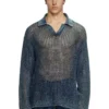 k-squared Pulover polo din tricot deschis, din fire denim