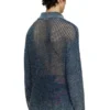 k-squared Pulover polo din tricot deschis, din fire denim