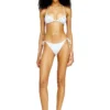 kate-d-core Sutien de bikini cu imprimeu grafic în formă de dinți de câine kate-d-core Sutien de bikini cu imprimeu grafic în formă de dinți de câine
