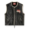 l-flying-20th Vestă din piele cu patch-uri brodate l-flying-20th Vestă din piele cu patch-uri brodate