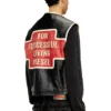 l-flying-20th Vestă din piele cu patch-uri brodate l-flying-20th Vestă din piele cu patch-uri brodate