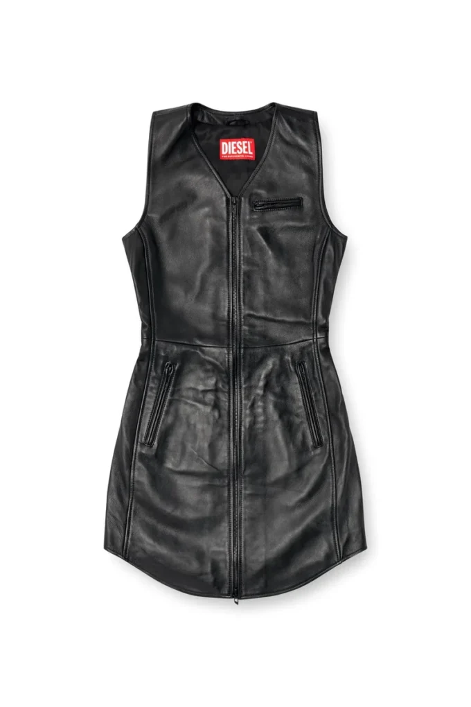 l-ilith Rochie scurtă din piele cu fermoar l-ilith Rochie scurtă din piele cu fermoar