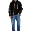 l-nyman Jachetă bomber Varsity din bumbac și piele l-nyman Jachetă bomber Varsity din bumbac și piele