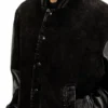 l-nyn Jachetă bomber din denim și piele l-nyn Jachetă bomber din denim și piele
