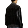 l-nyn Jachetă bomber din denim și piele l-nyn Jachetă bomber din denim și piele