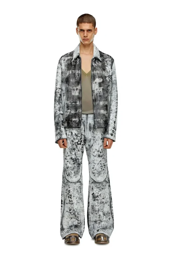 l-pylon-a Jachetă blouson din piele tratată l-pylon-a Jachetă blouson din piele tratată