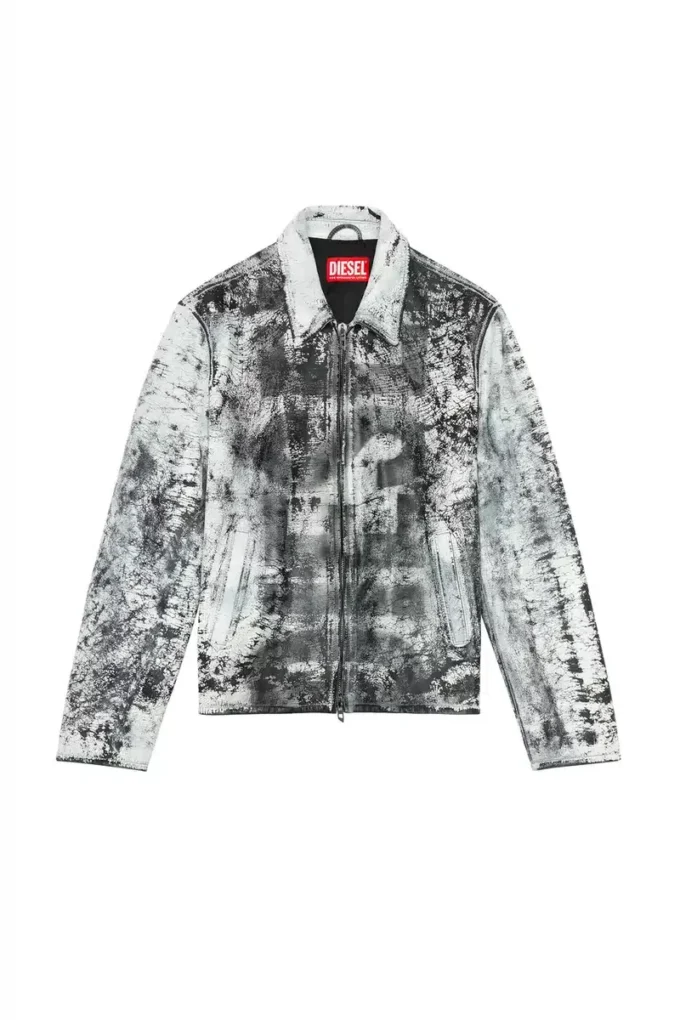 l-pylon-a Jachetă blouson din piele tratată l-pylon-a Jachetă blouson din piele tratată