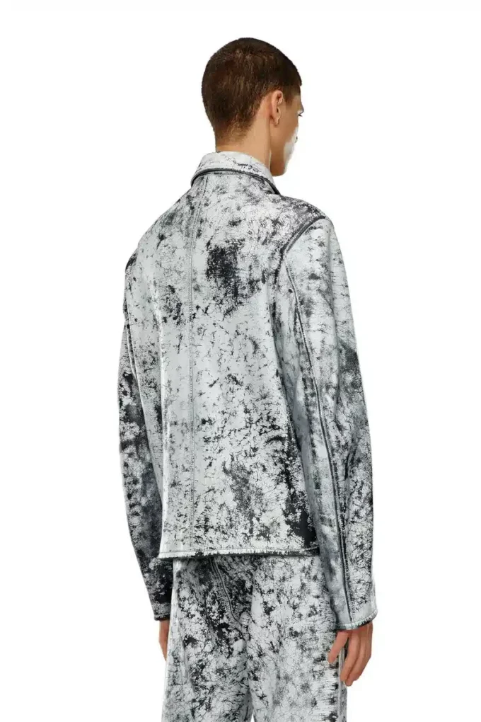 l-pylon-a Jachetă blouson din piele tratată l-pylon-a Jachetă blouson din piele tratată