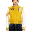 l-real-cp Jachetă cropped varsity din lână și piele l-real-cp Jachetă cropped varsity din lână și piele