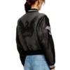 l-real-cp Jachetă cropped varsity din lână și piele l-real-cp Jachetă cropped varsity din lână și piele