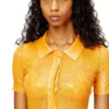 l_tina 4eva dress Rochie polo din tricot irizat cu imprimeu lotus