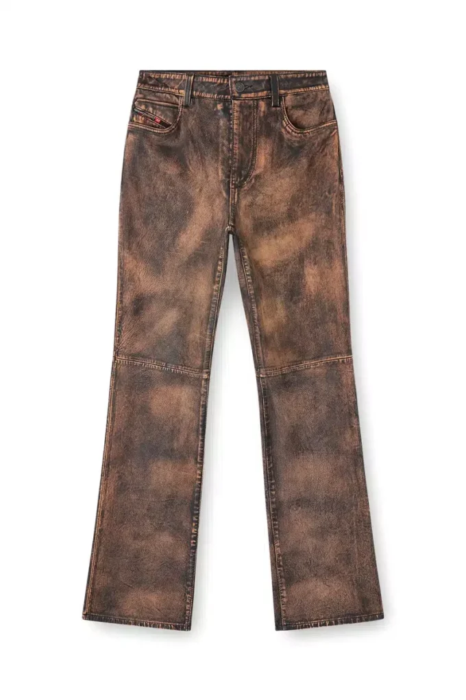 l-ysa Pantaloni din piele uzată, croiți în stil jeans l-ysa Pantaloni din piele uzată, croiți în stil jeans