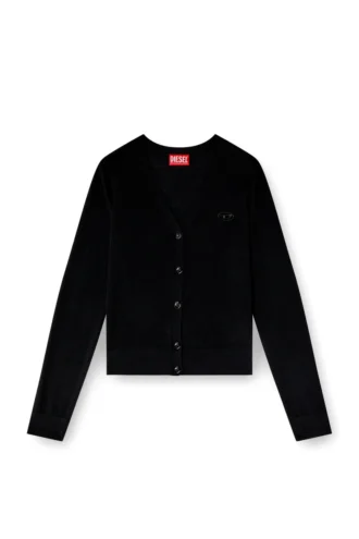 m-alima Cardigan din lână cu logo decupat