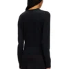 m-alima Cardigan din lână cu logo decupat m-alima Cardigan din lână cu logo decupat