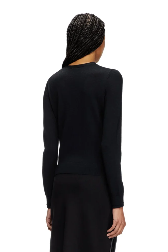 m-alima Cardigan din lână cu logo decupat m-alima Cardigan din lână cu logo decupat