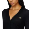 m-alima Cardigan din lână cu logo decupat m-alima Cardigan din lână cu logo decupat