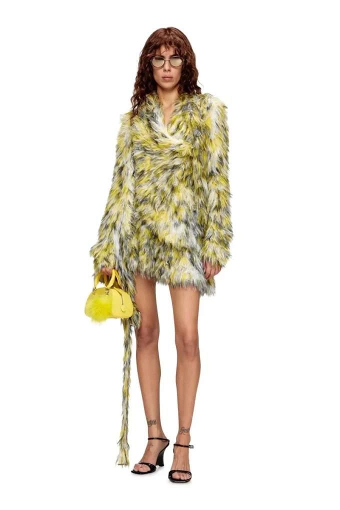 m-astrella Fustă mini din tricot jacquard pufos