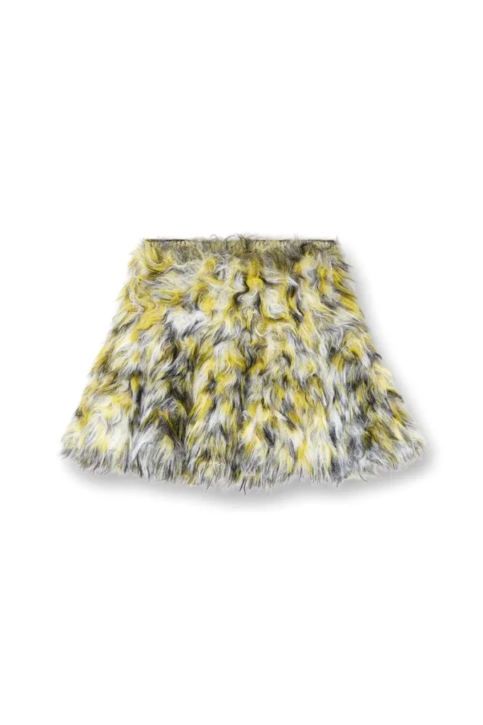 m-astrella Fustă mini din tricot jacquard pufos