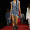 m-bianca Rochie scurtă din tricot indigo distrus m-bianca Rochie scurtă din tricot indigo distrus