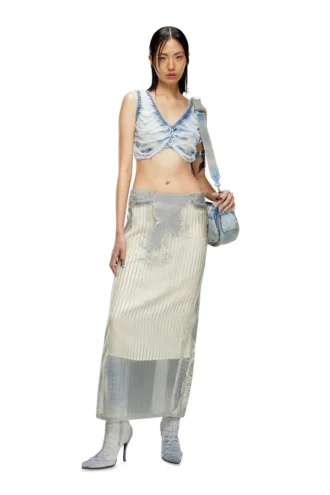 m-bletilla Top tip sutien din tricot indigo distrus