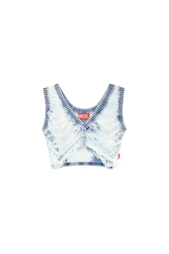 m-bletilla Top tip sutien din tricot indigo distrus